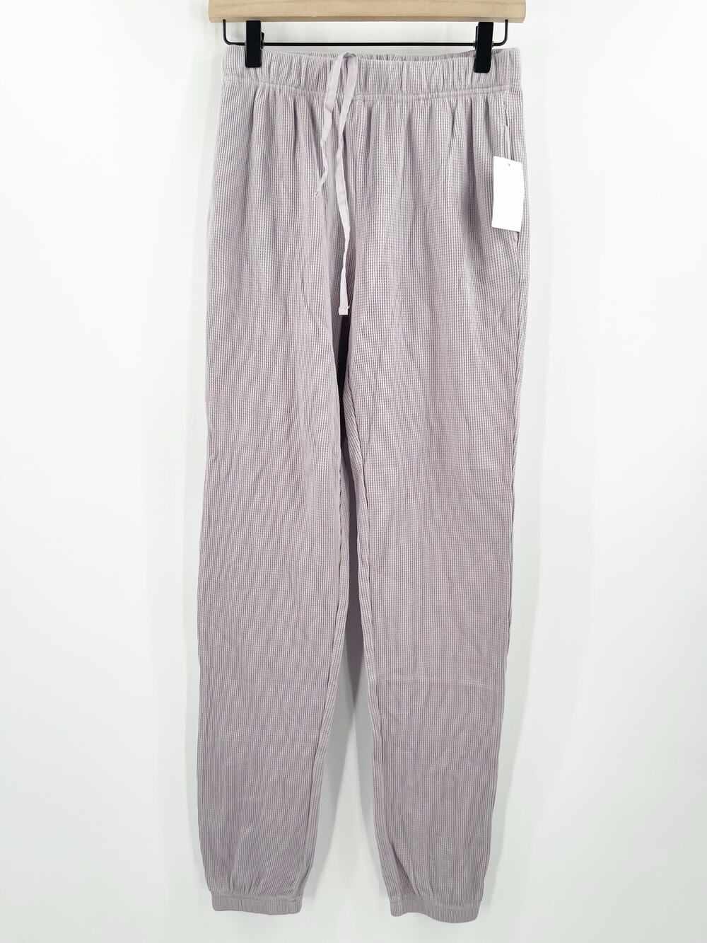 GOOD AMERICAN Thermal Boyfriend Sweatpants Size 0 (US Extra Small) NWT Lilac